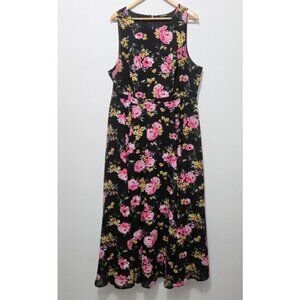 Torrid Dark Floral Maxi Dress Sz 20 Sleeveless Event Party Church Work Feminine